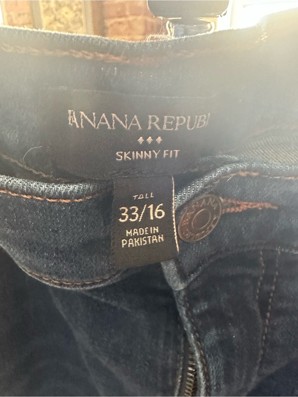 Banana Republic Slim Fit Dark Indigo Skinny Jeans - Picture 2 of 3
